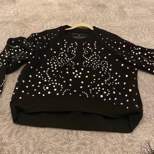 Cynthia Rowley black rhinestone size M sweatshirt